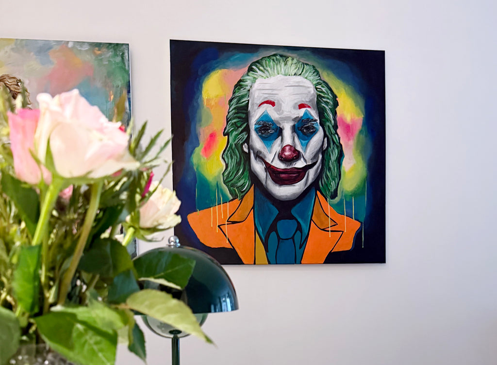 Handmålad tavla - Joker